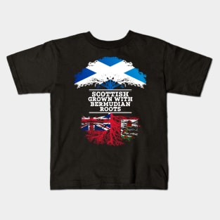 Scottish Grown With Bermudian Roots - Gift for Bermudian With Roots From Bermuda Kids T-Shirt